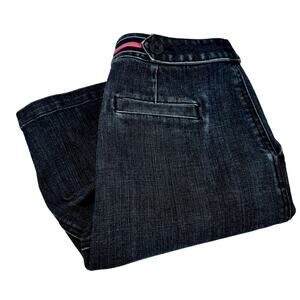Talbots Denim Skirt Womens 8 (31x20) Blue Vintage Knee‎ Length Stretch + Pockets